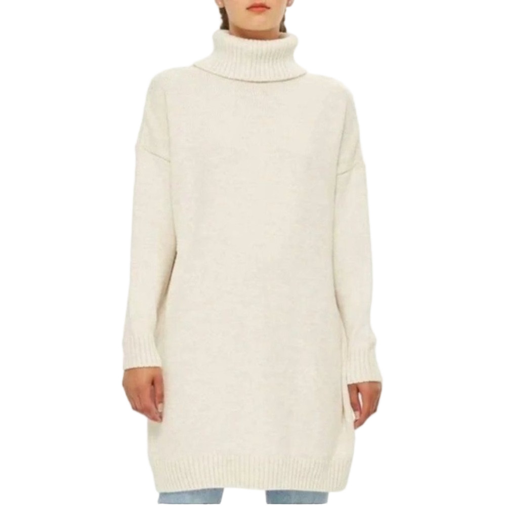 Topshop Oat Oversized Turtleneck Knit Sweater Dress Tunic Top - Size 6
